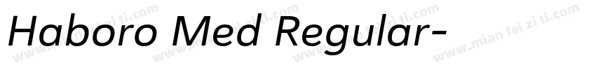 Haboro Med Regular字体转换